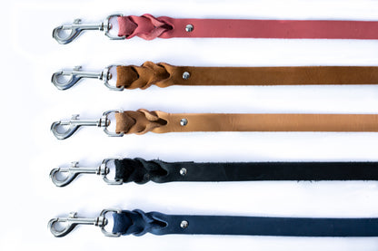 Pro Line Leather Braided Dog Leash