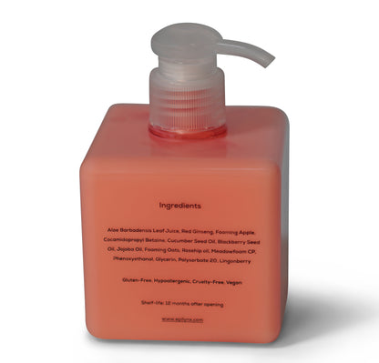 Hydrating Face Wash for Sensitive, Dry Skin – Non-Stripping with Aloe & Cucumber, Gluten-Free