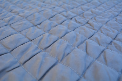 Tache Solid Light Gray Silver Diamond Stitch Bubble Quilted Bedspread Set (DXJ109038-2)
