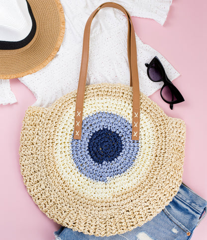Straw Circle Tote