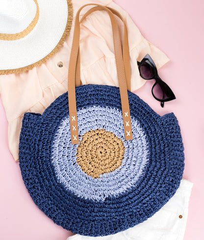 Straw Circle Tote