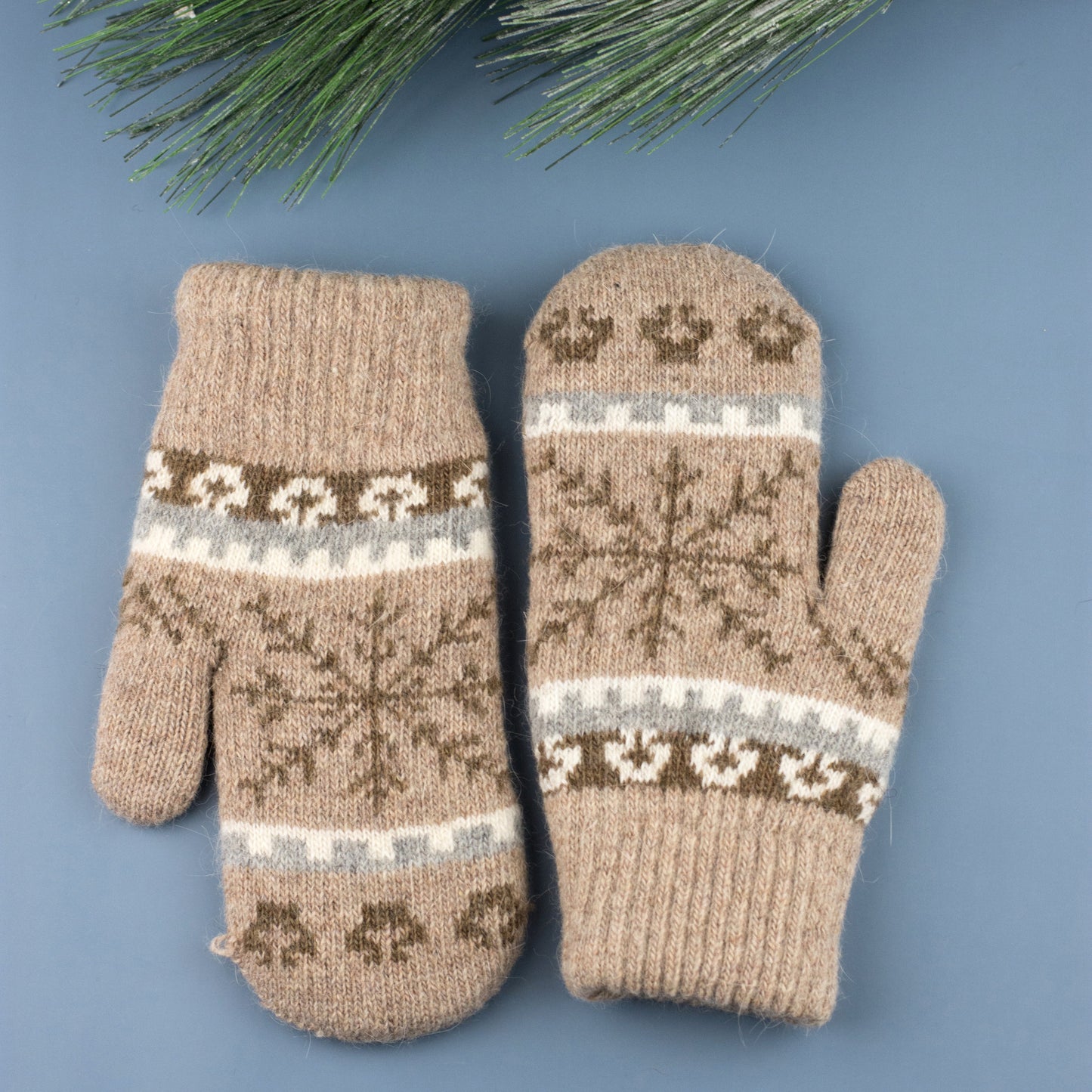 Nordic Snowflake Mittens