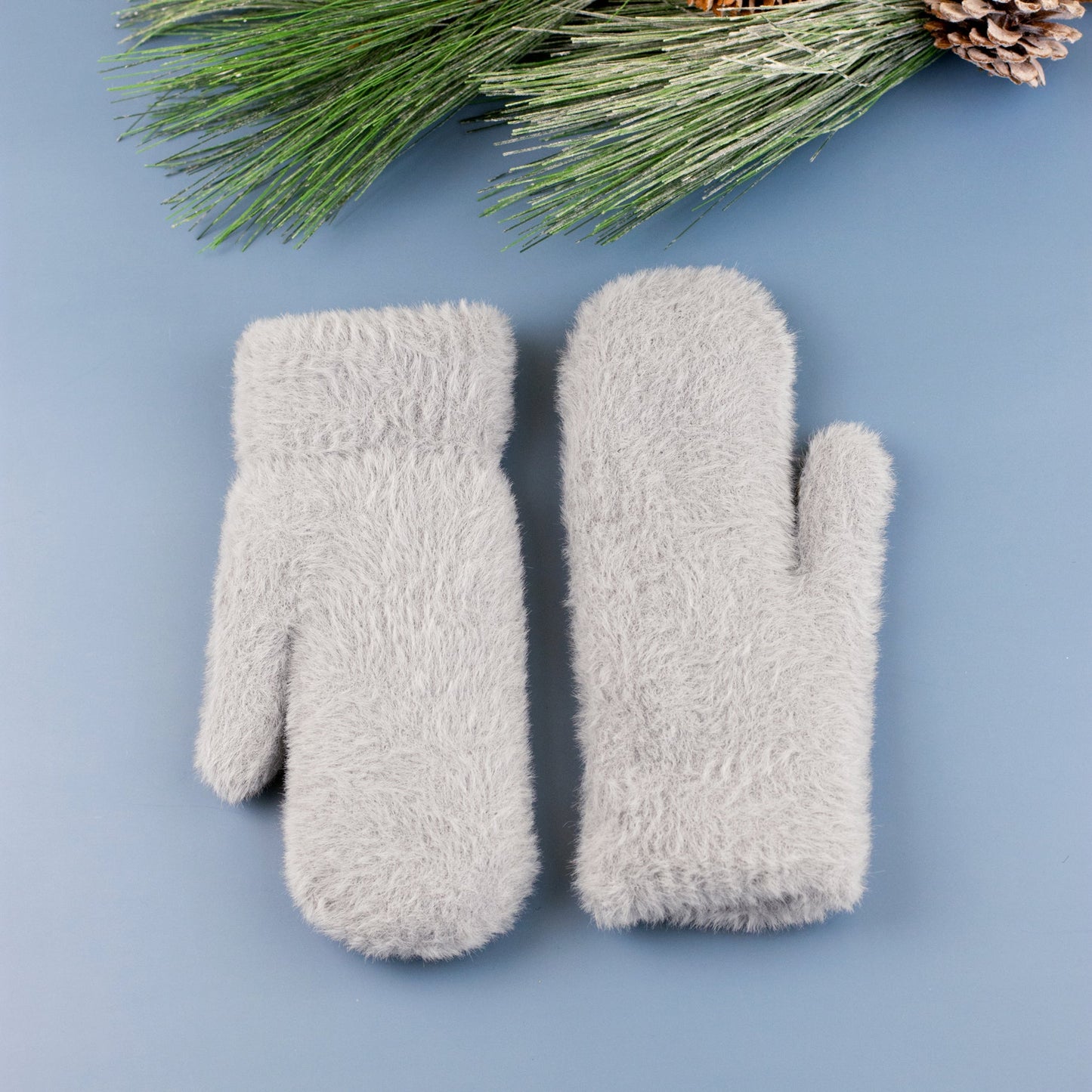 Plush Fur Lined Mittens
