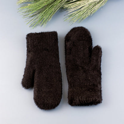 Plush Fur Lined Mittens