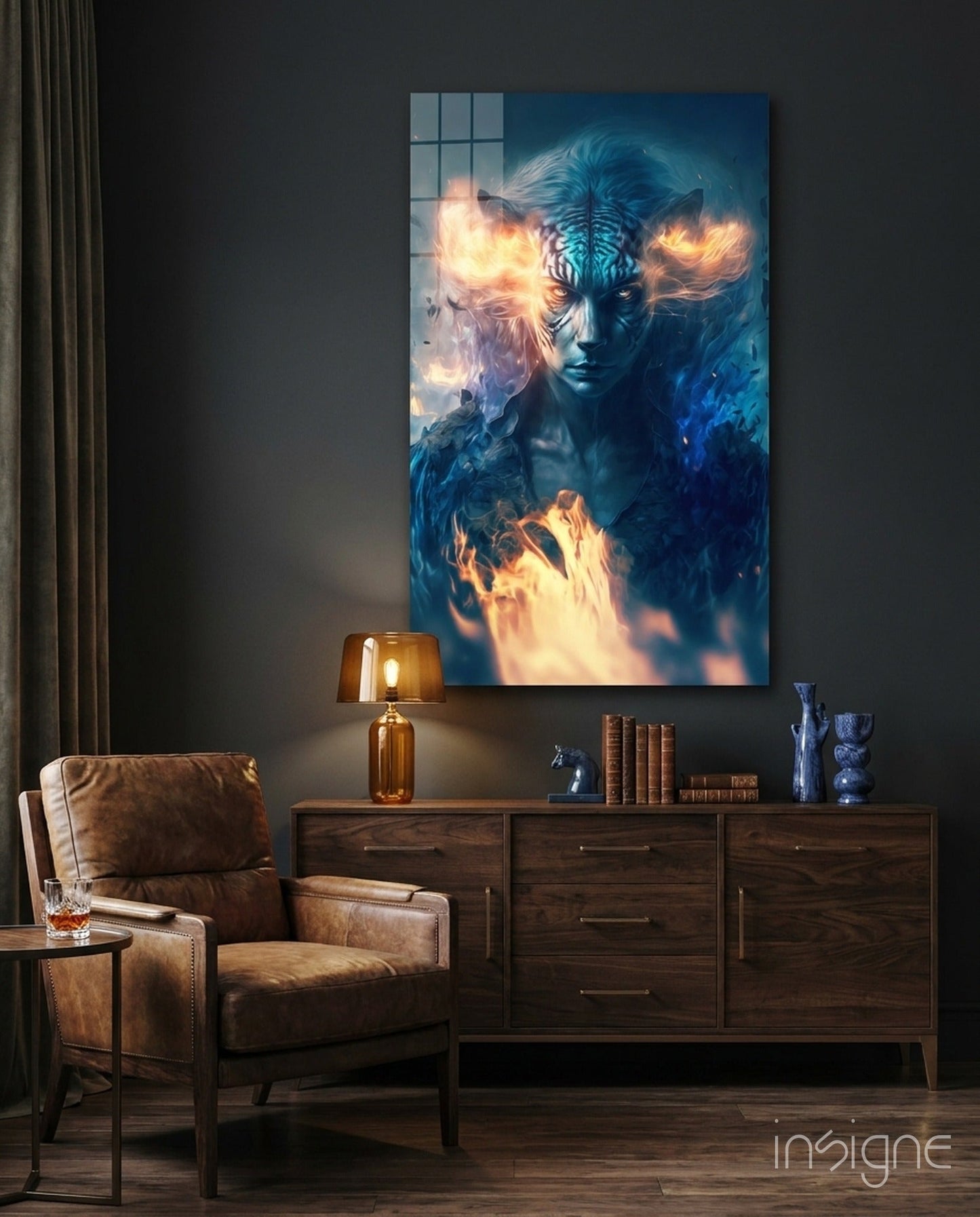 Epic Tiger Glass Wall Art  || Designers Collection