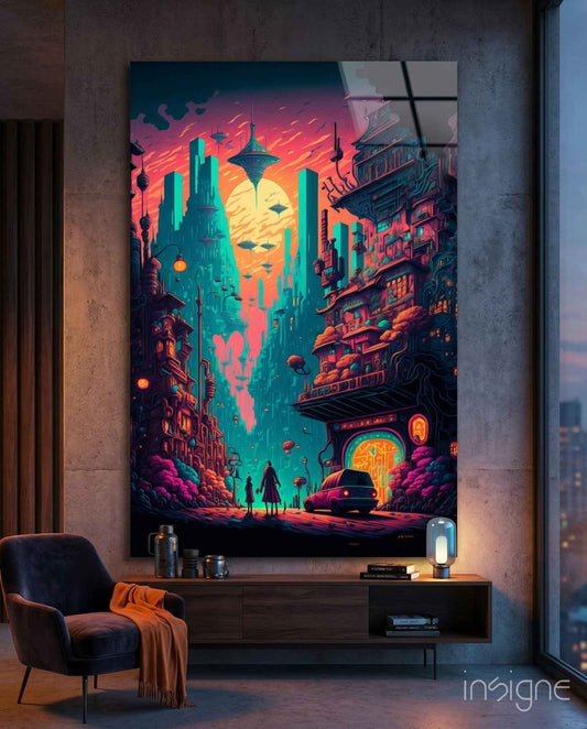 Dream of a New Life Glass Wall Art  || Designers Collection