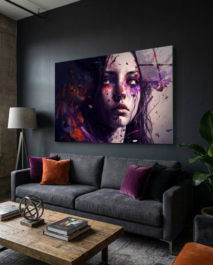 Beauty of a Sadness Glass Wall Art  || Designer Collection