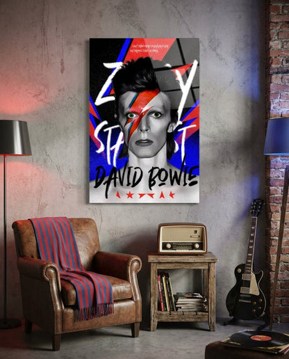 Glam Rock Portrait Glass Wall Art || Designers Collection