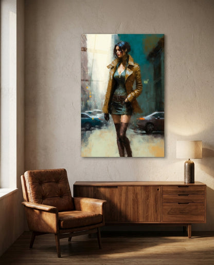 Pose Womanly Glass Wall Art || Designer Collection