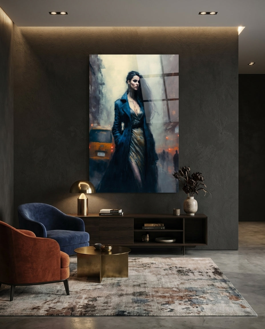 Stand Womanly Glass Wall Art || Designer Collection