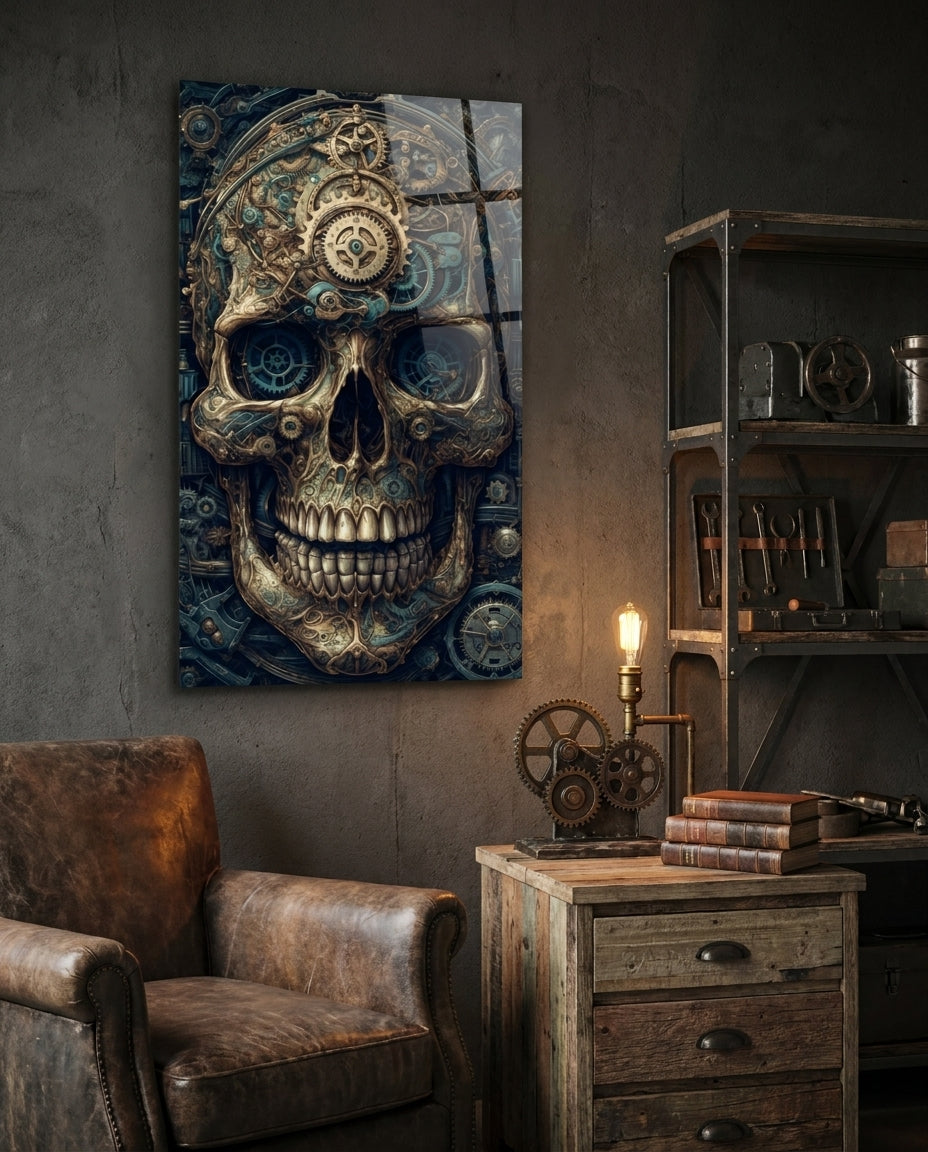 The Skull Glass Wall Art || Designer Collection