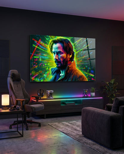 Modern Movie Star Portrait Glass Wall Art || Designer Collection