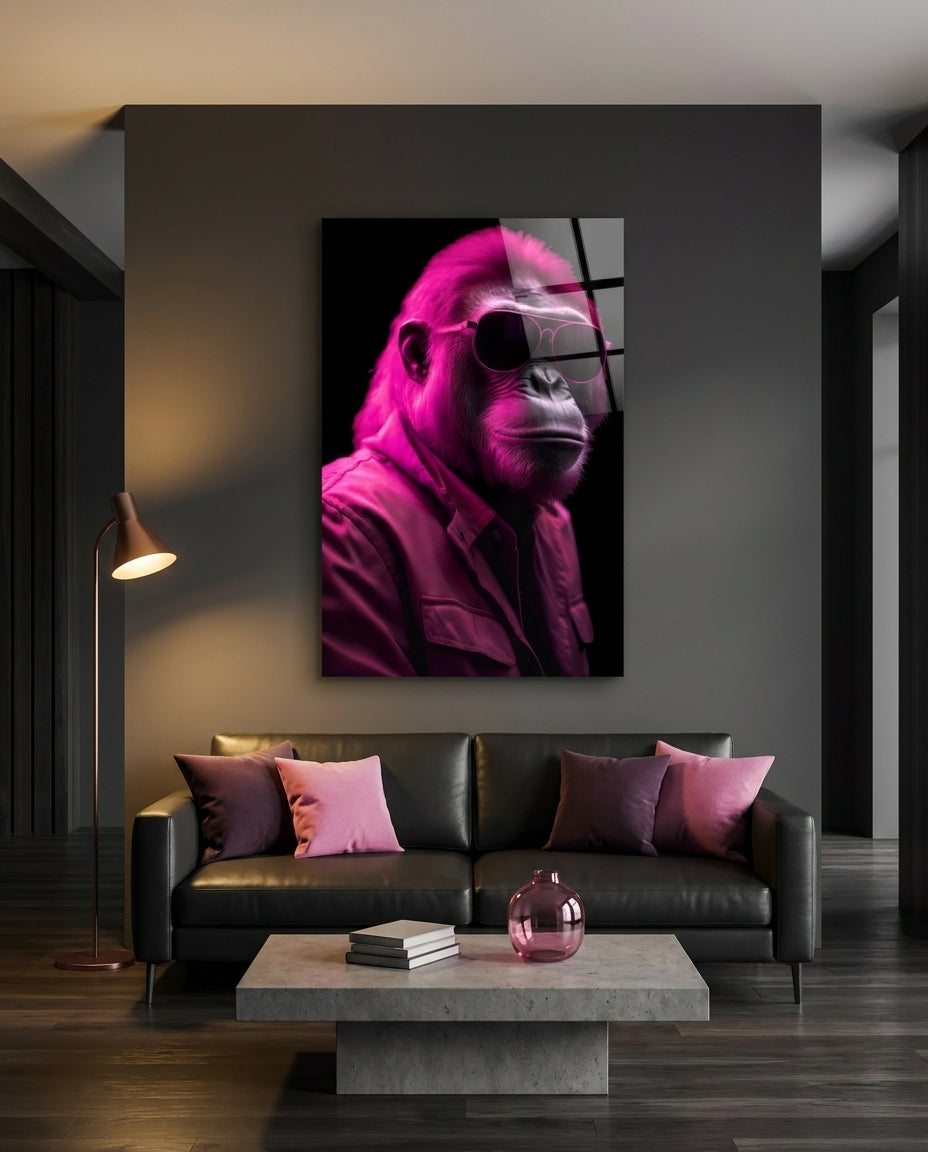 Hot Pink Aviator Shades Gorilla Glass Wall Art