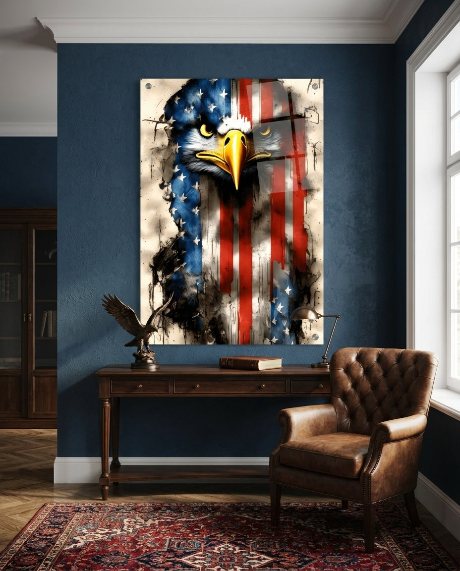 American Eagle Glass Wall Art || Designer Collection