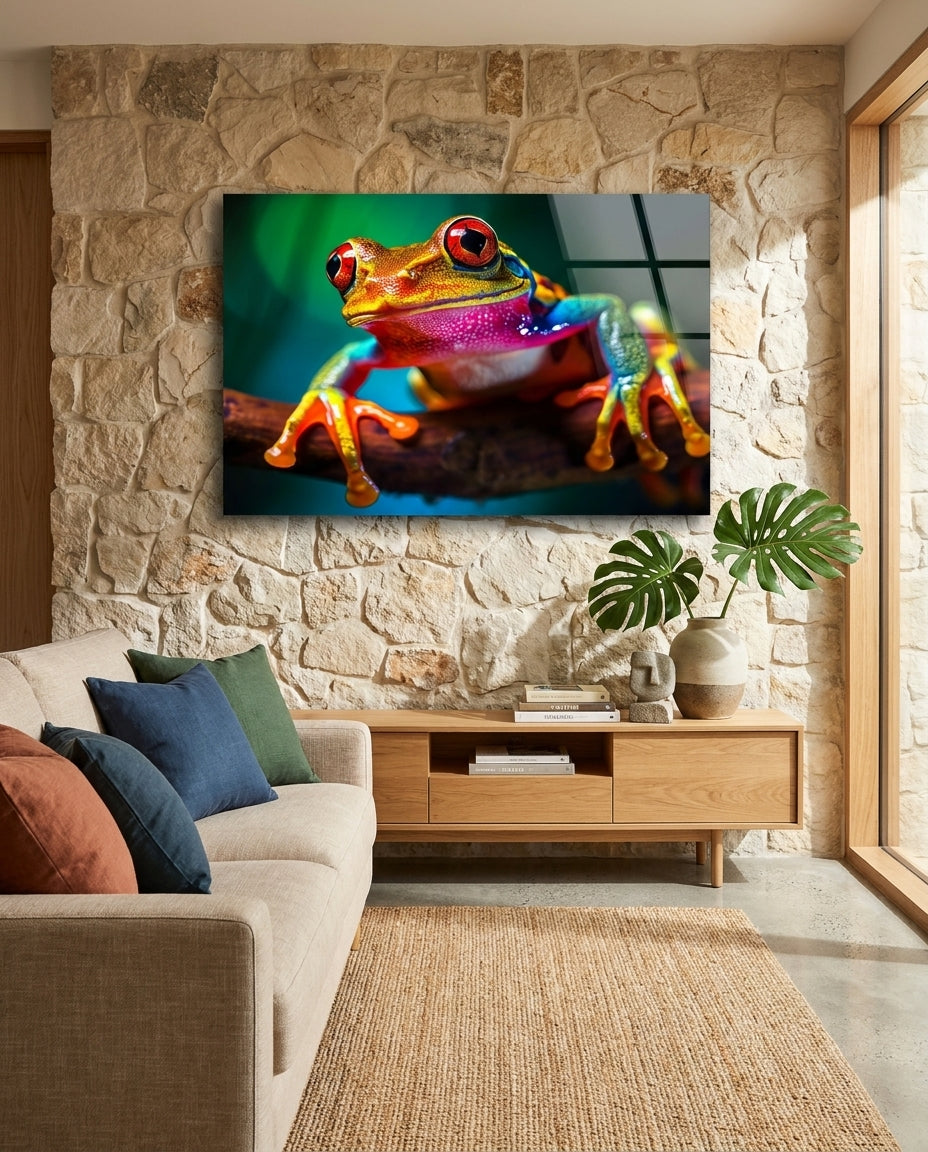 Froglet Glass Wall Art || Designer Collection
