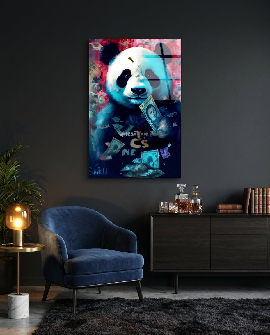 Rich Panda Glass Wall Art || Designer Collection