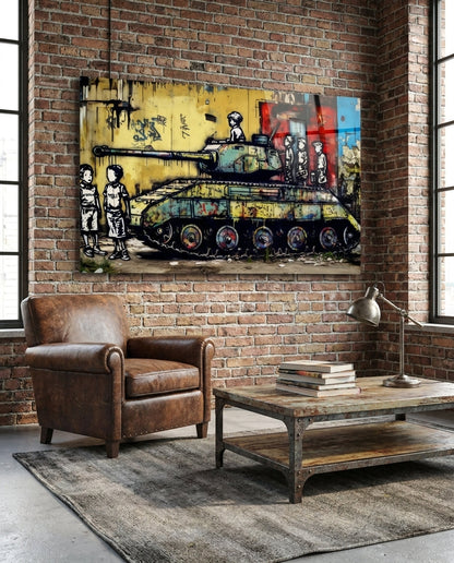 Children of War Glass Wall Art || Designer Collection