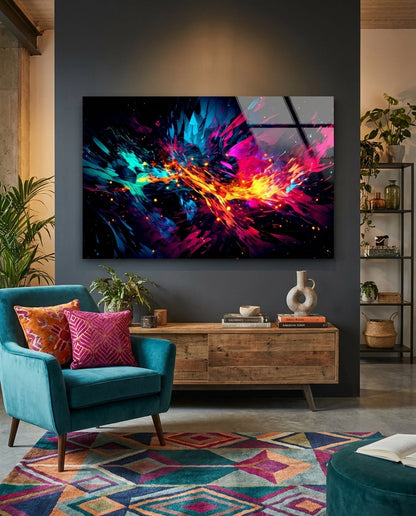 Color Bang Glass Wall Art || Designer Collection