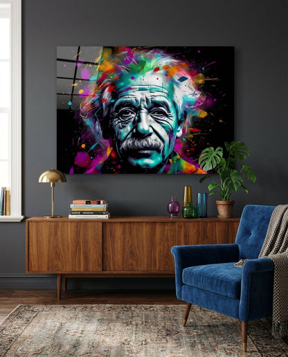 Iconic Physicist Glass Wall Art || Designer Collection