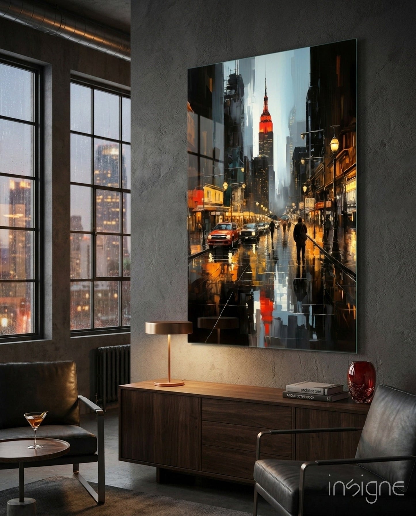 City Night Glass Wall Art|| Designer's Collection
