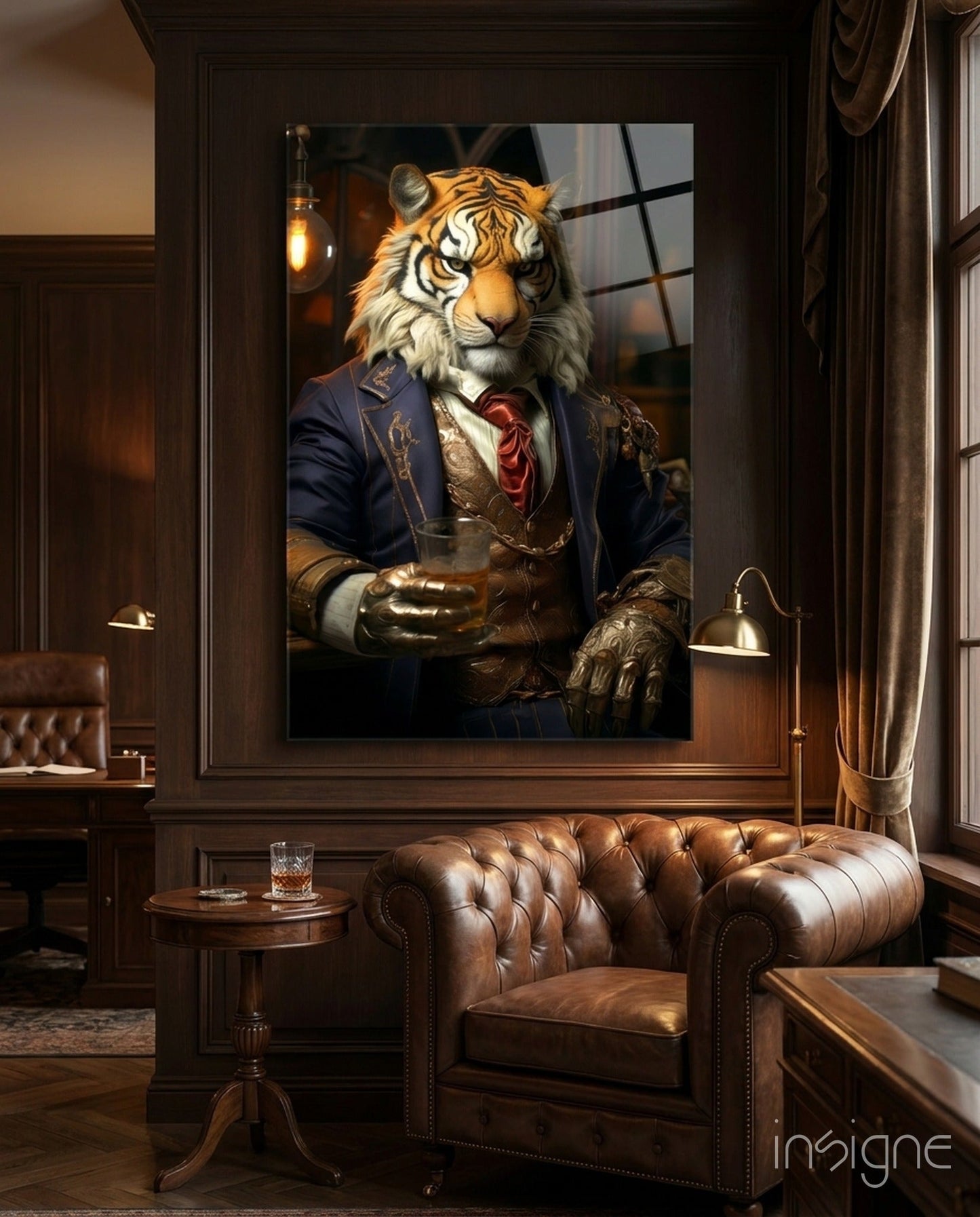 Duke Lion Glass Wall Art|| Designer's Collection