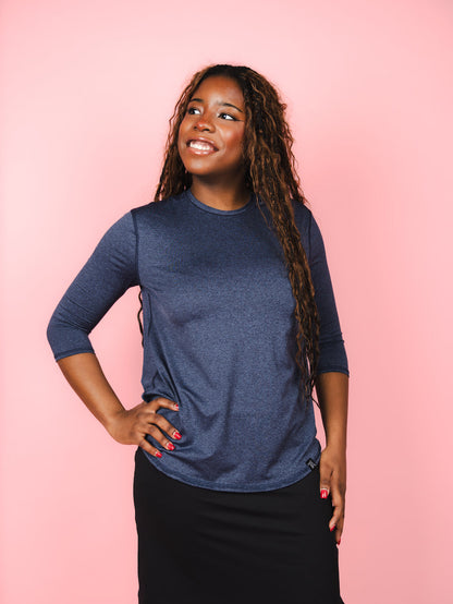 Performance Quarter Sleeve - Denim