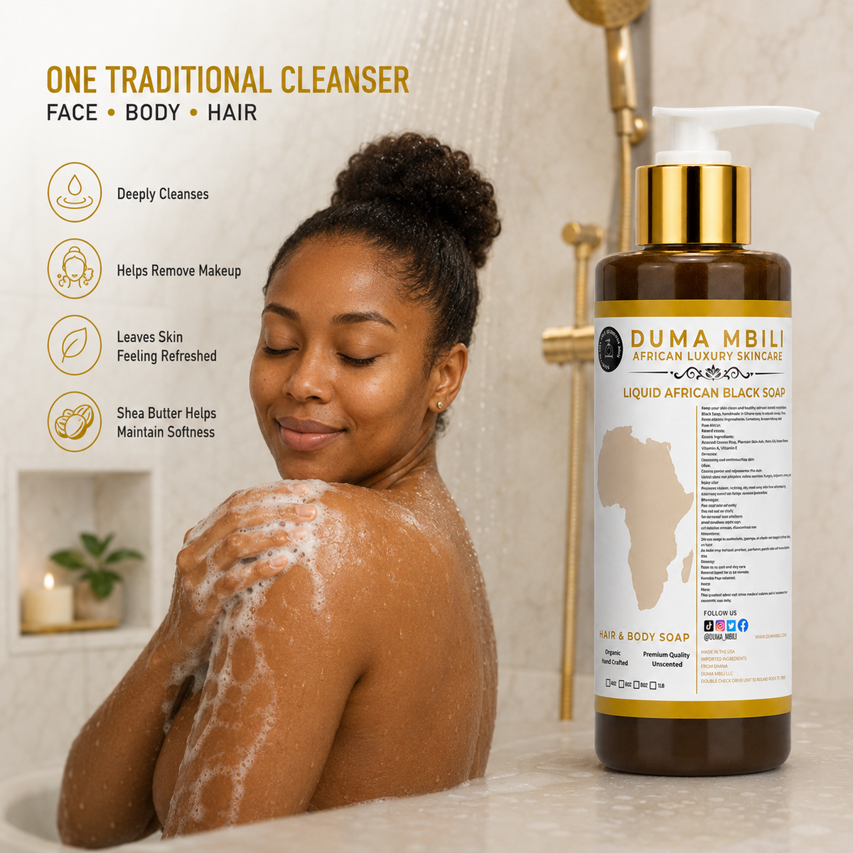 Duma Mbili Liquid African Black Soap - Shaketea