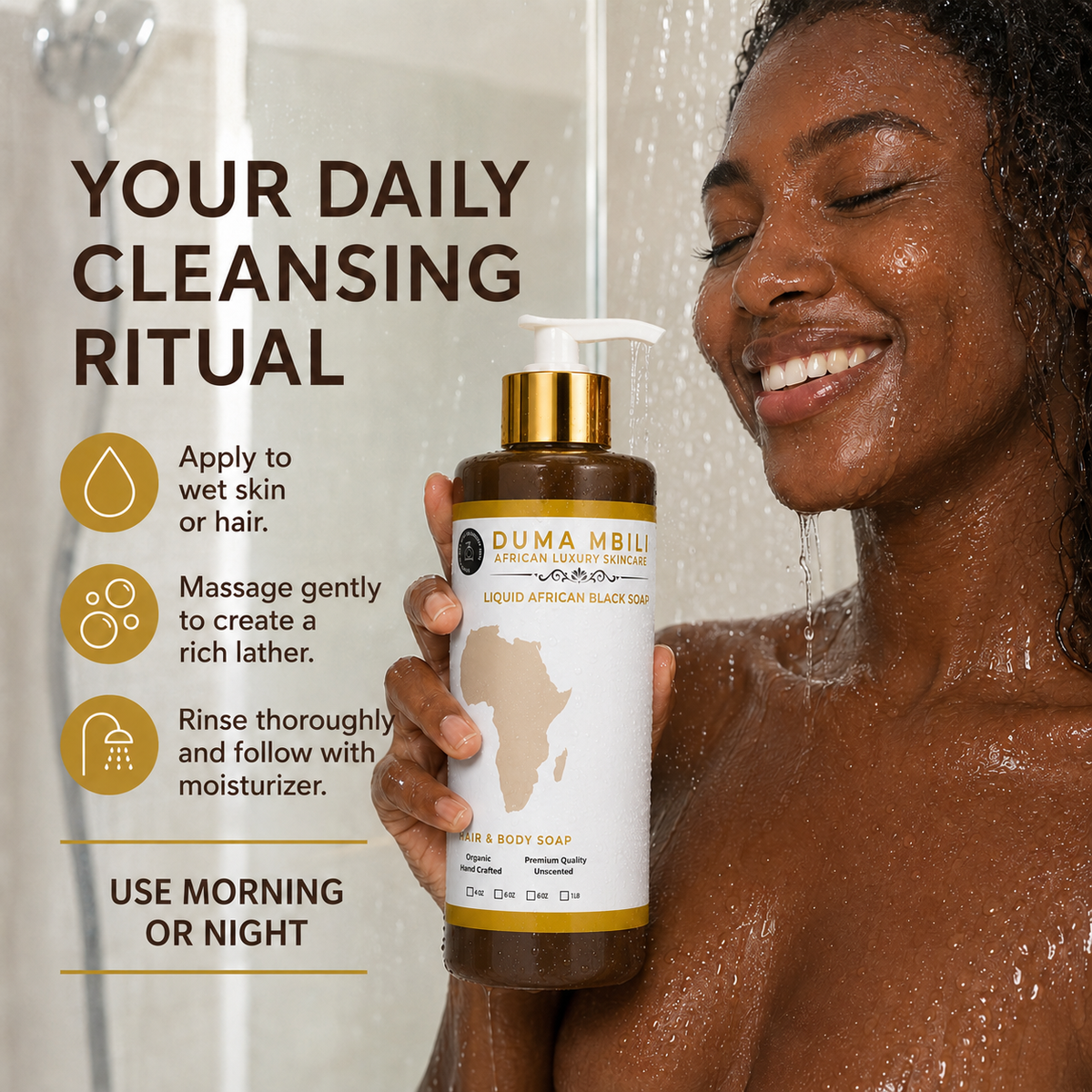 Duma Mbili Liquid African Black Soap - Shaketea