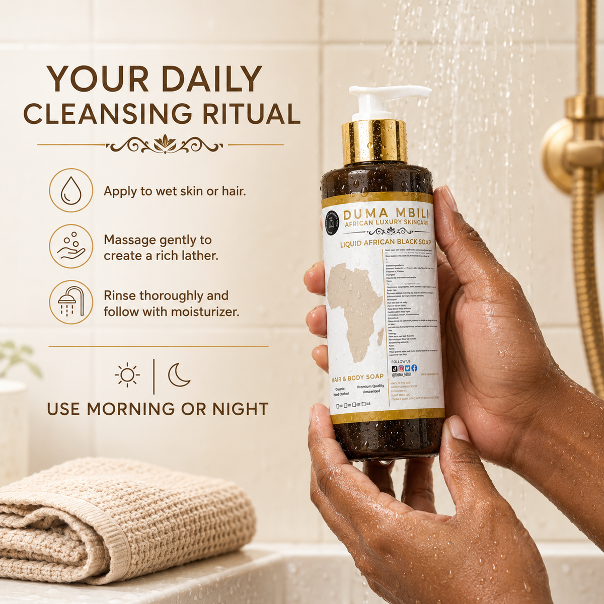 Duma Mbili Liquid African Black Soap - Shaketea