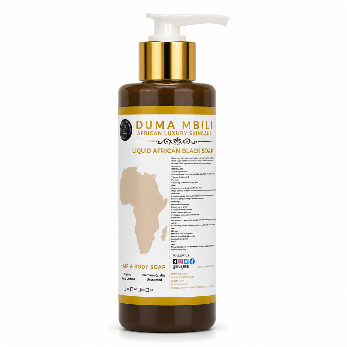Duma Mbili Liquid African Black Soap - Shaketea