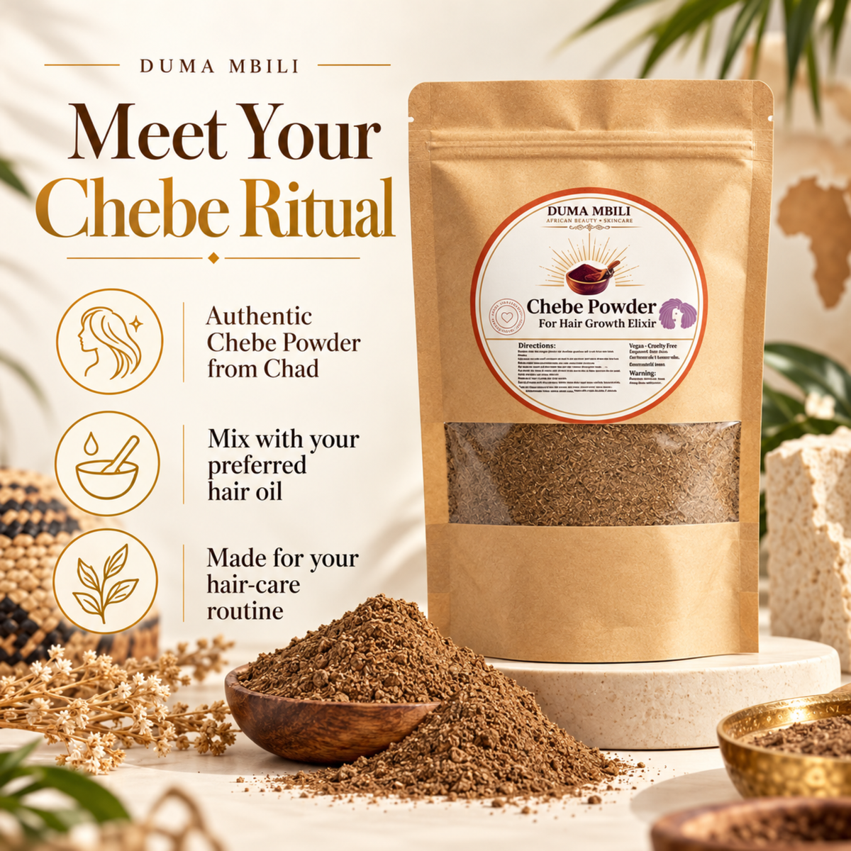 Original Chadian Chebe Hair Powder - Shaketea