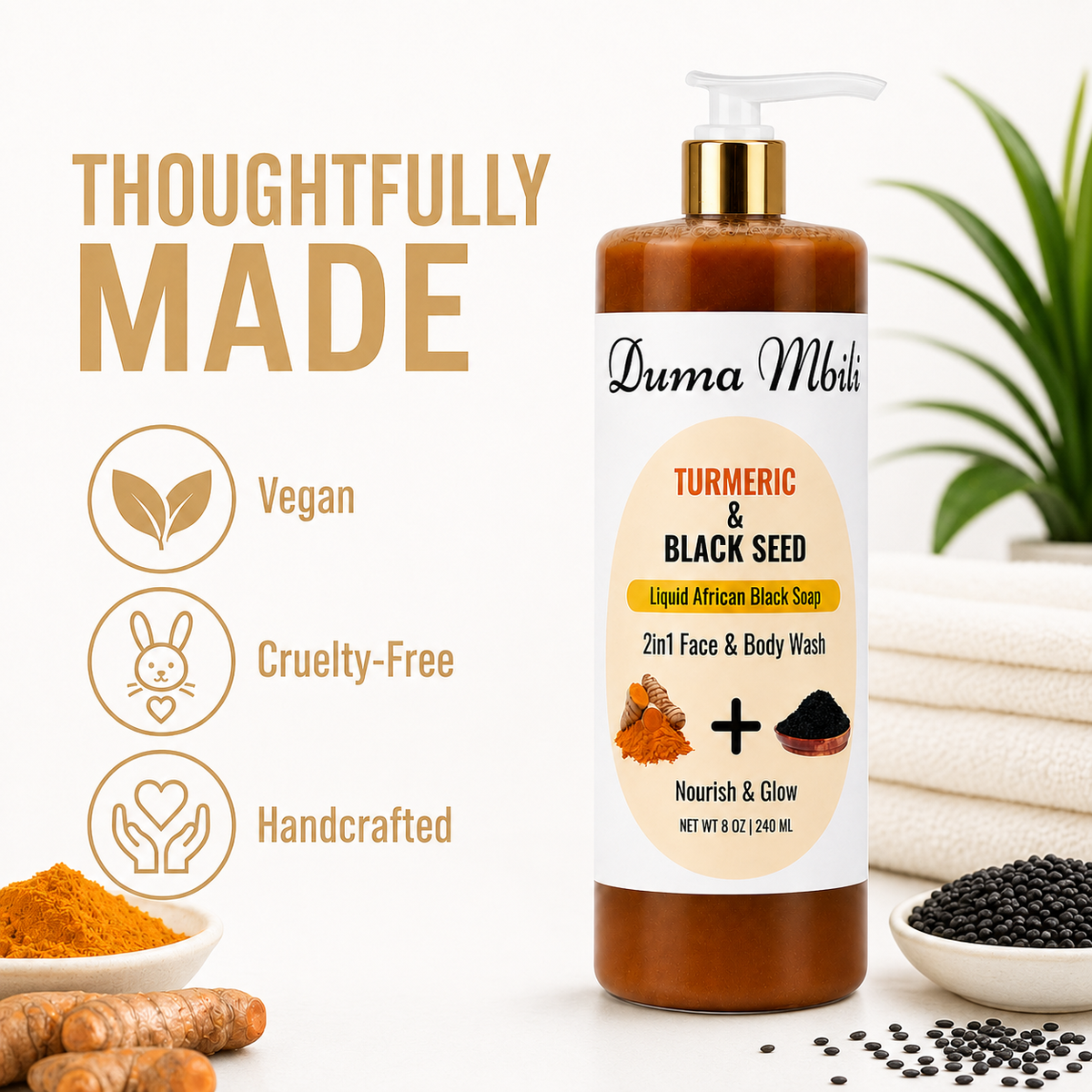 Turmeric & Black Seed African Black Soap - Shaketea