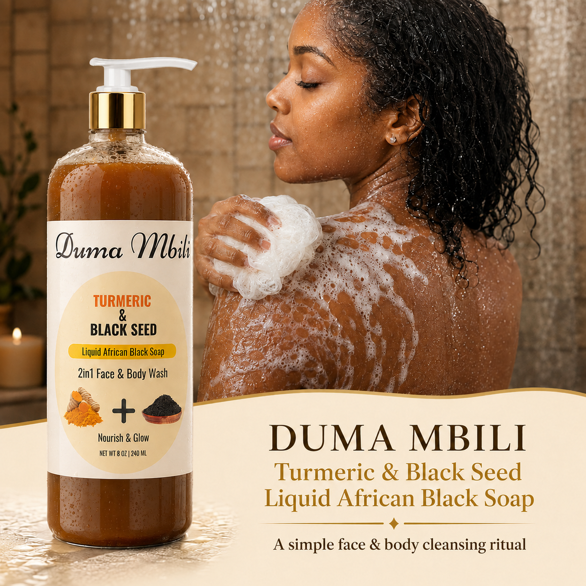 Turmeric & Black Seed African Black Soap - Shaketea