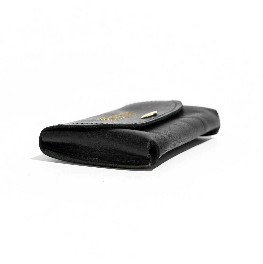 Ida Mini | Signature Black Leather Card Holder Wallet - Shaketea