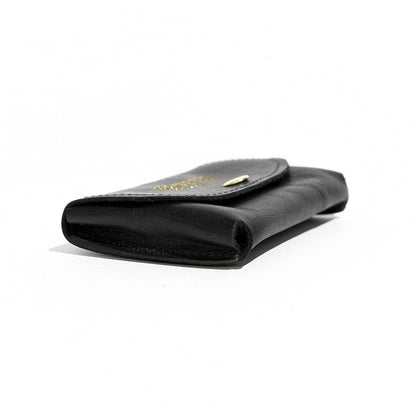 Ida Mini | Signature Black Leather Card Holder Wallet - Shaketea