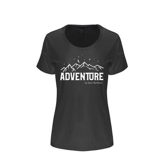 Adventure Printed Women's Bamboo/Cotton Short Sleeve Scoop Neck T-Shirt - Shaketea