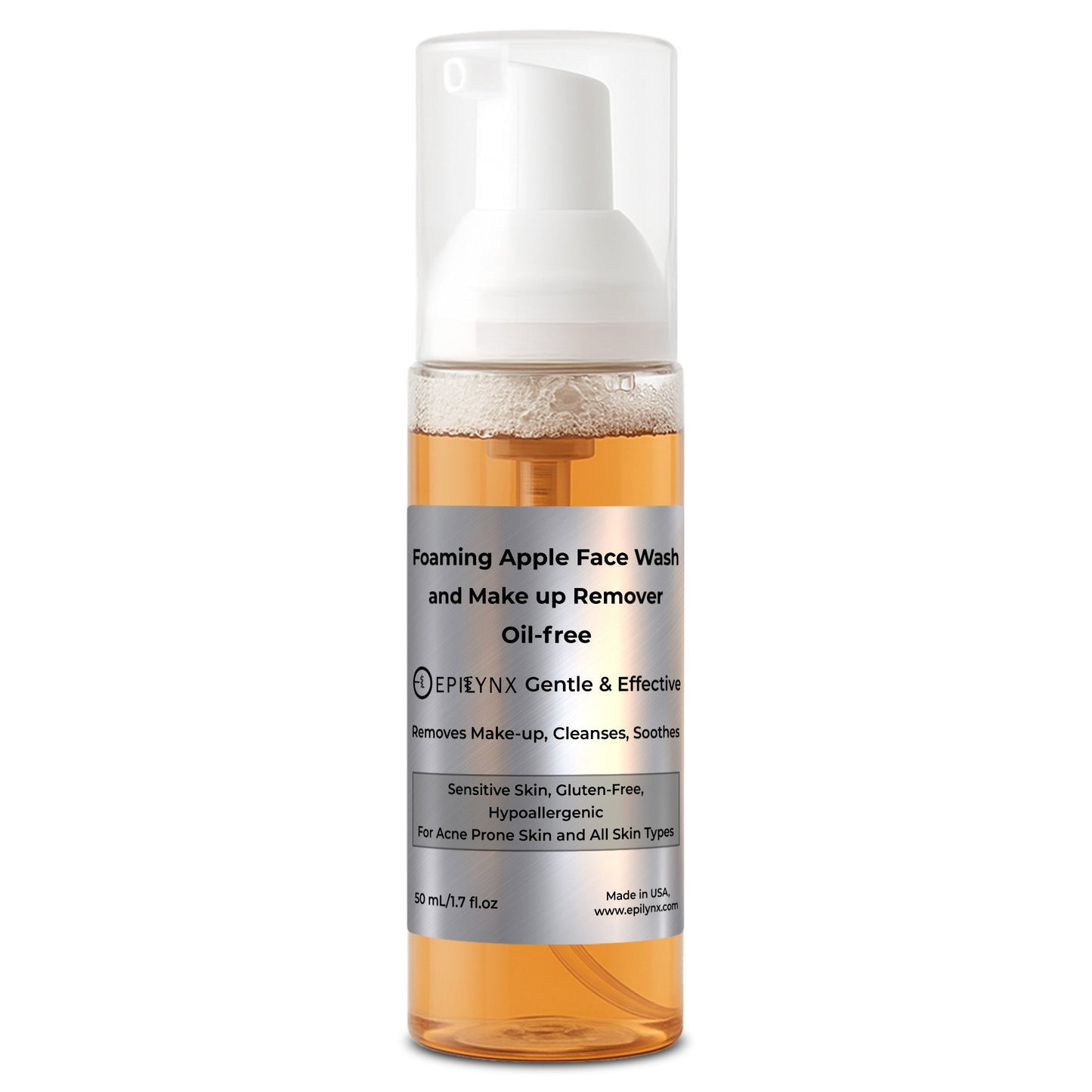 Oil-Free Foaming Face Wash for Acne-Prone Sensitive Skin – Aloe & Ashwagandha, Gluten-Free