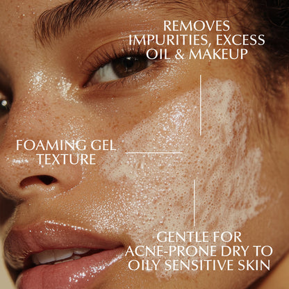 Oil-Free Foaming Face Wash for Acne-Prone Sensitive Skin – Aloe & Ashwagandha, Gluten-Free