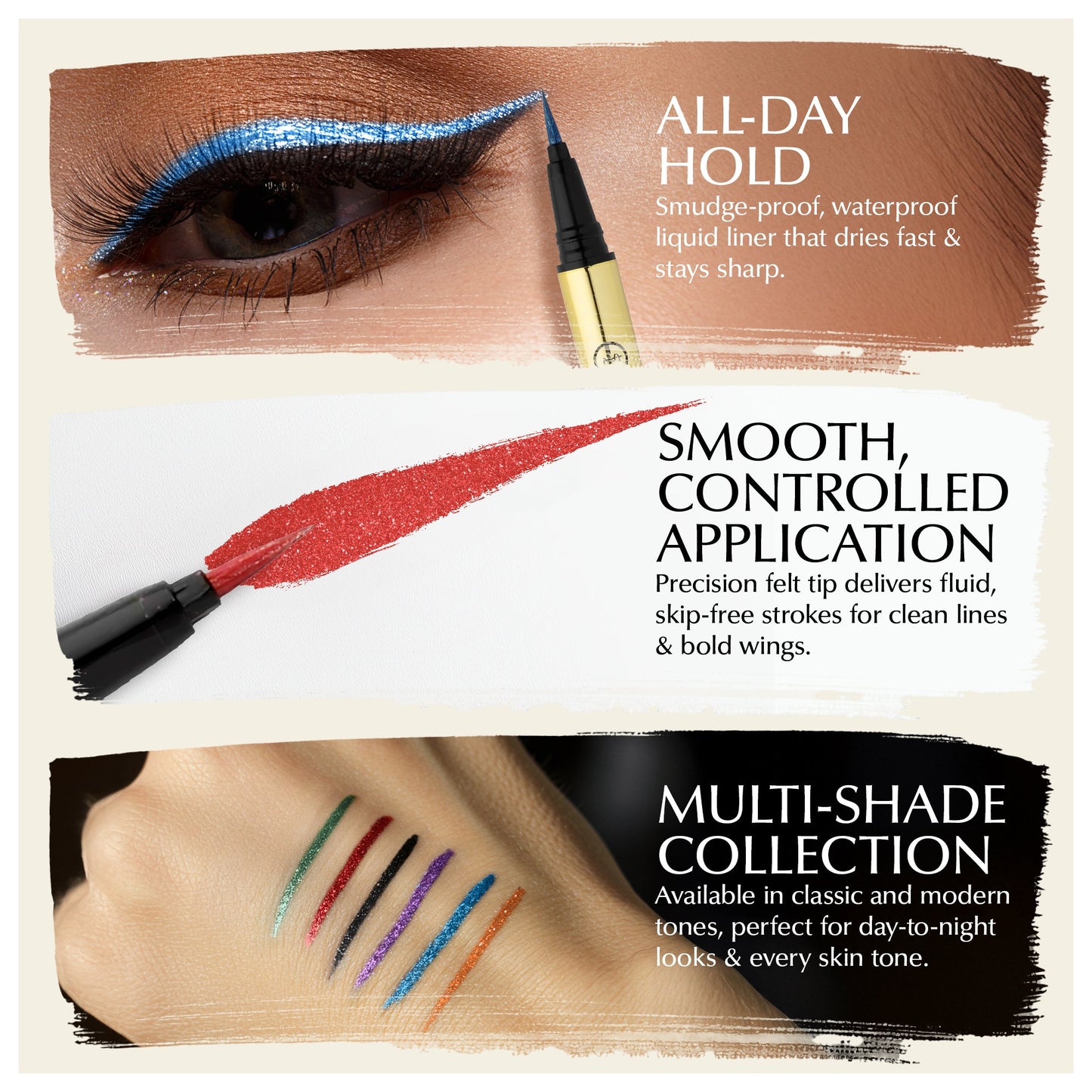 Waterproof Eyeliner for Sensitive, Watery Eyes – Smudge-Proof on Hooded Lids, Gluten-Free & Vegan