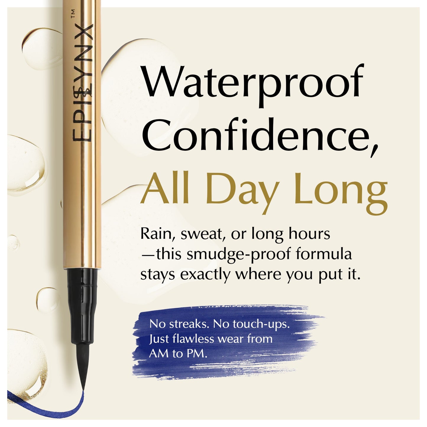 Waterproof Eyeliner for Sensitive, Watery Eyes – Smudge-Proof on Hooded Lids, Gluten-Free & Vegan