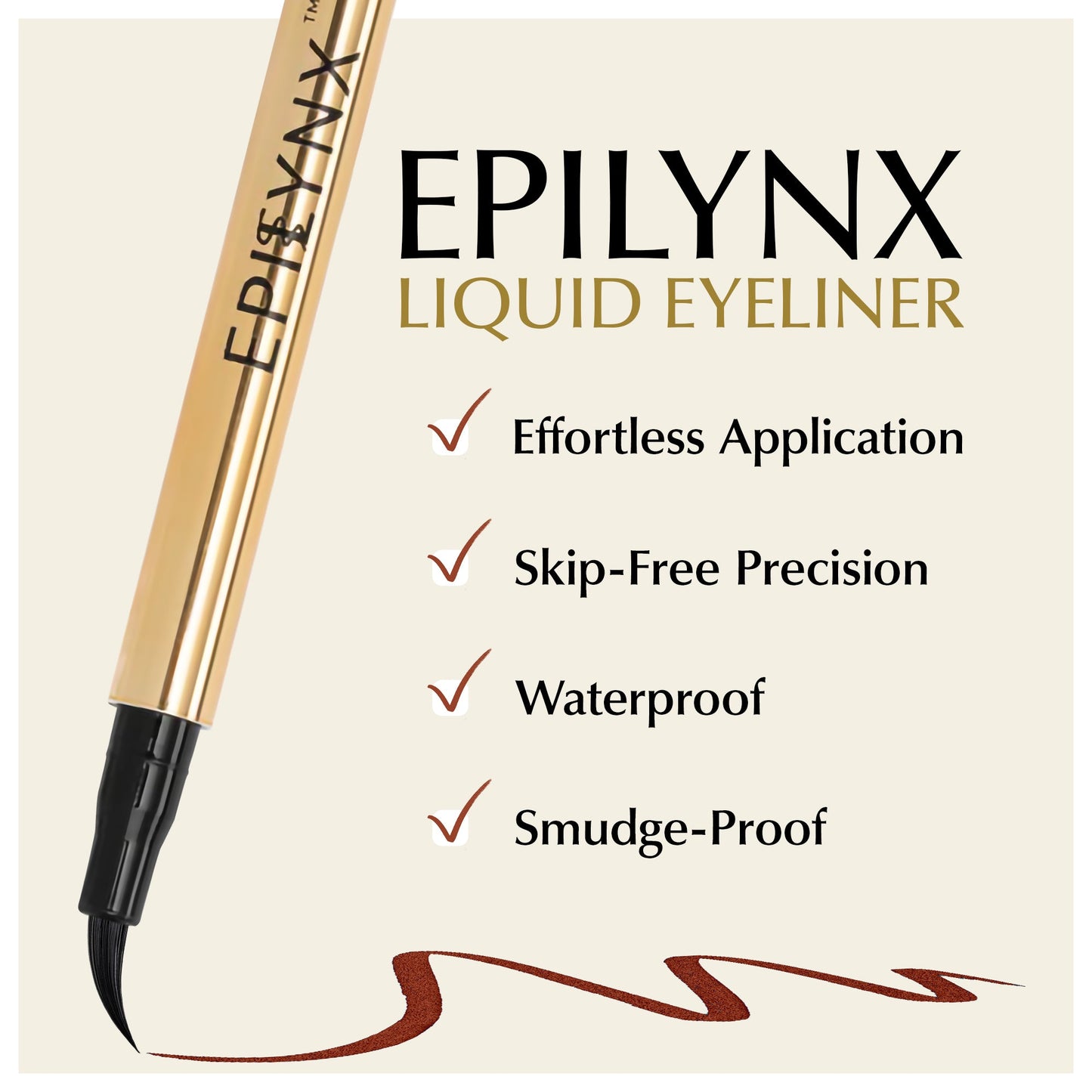 Waterproof Eyeliner for Sensitive, Watery Eyes – Smudge-Proof on Hooded Lids, Gluten-Free & Vegan