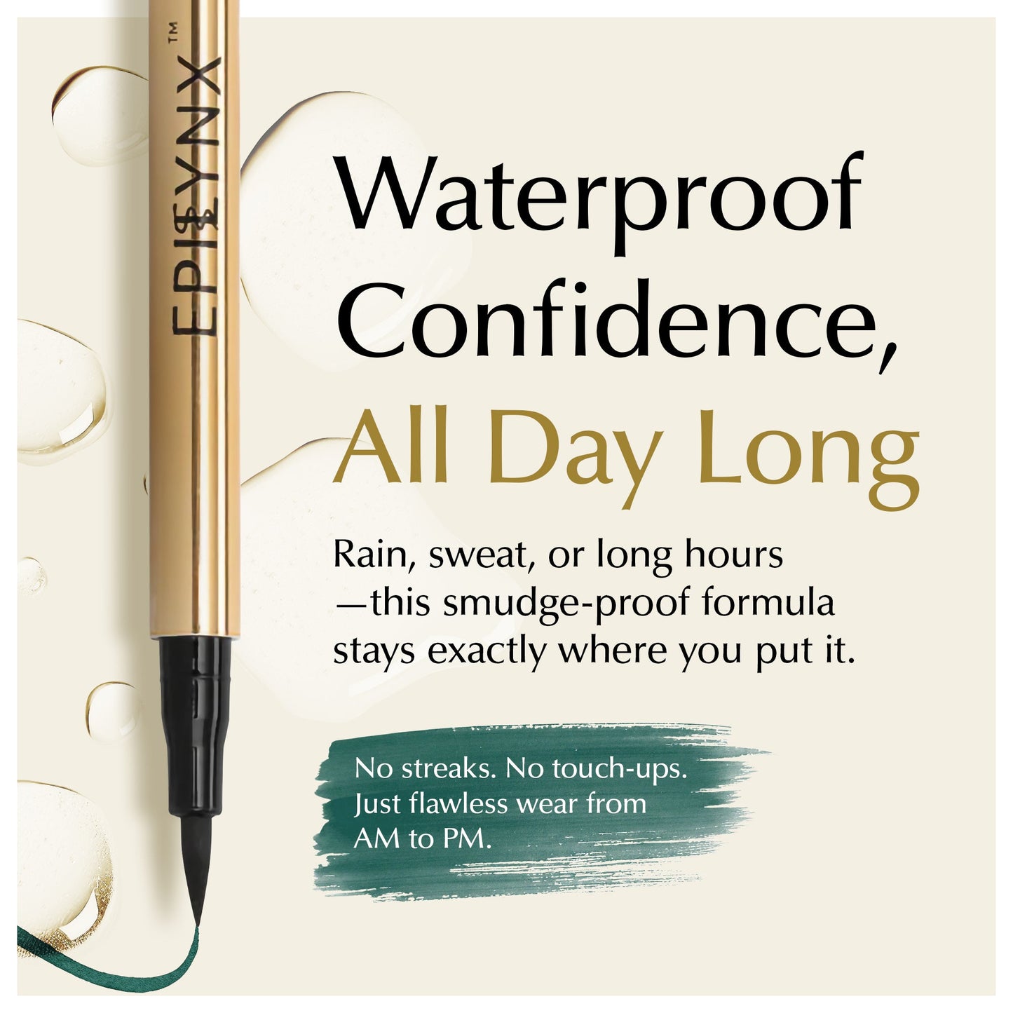 Waterproof Eyeliner for Sensitive, Watery Eyes – Smudge-Proof on Hooded Lids, Gluten-Free & Vegan