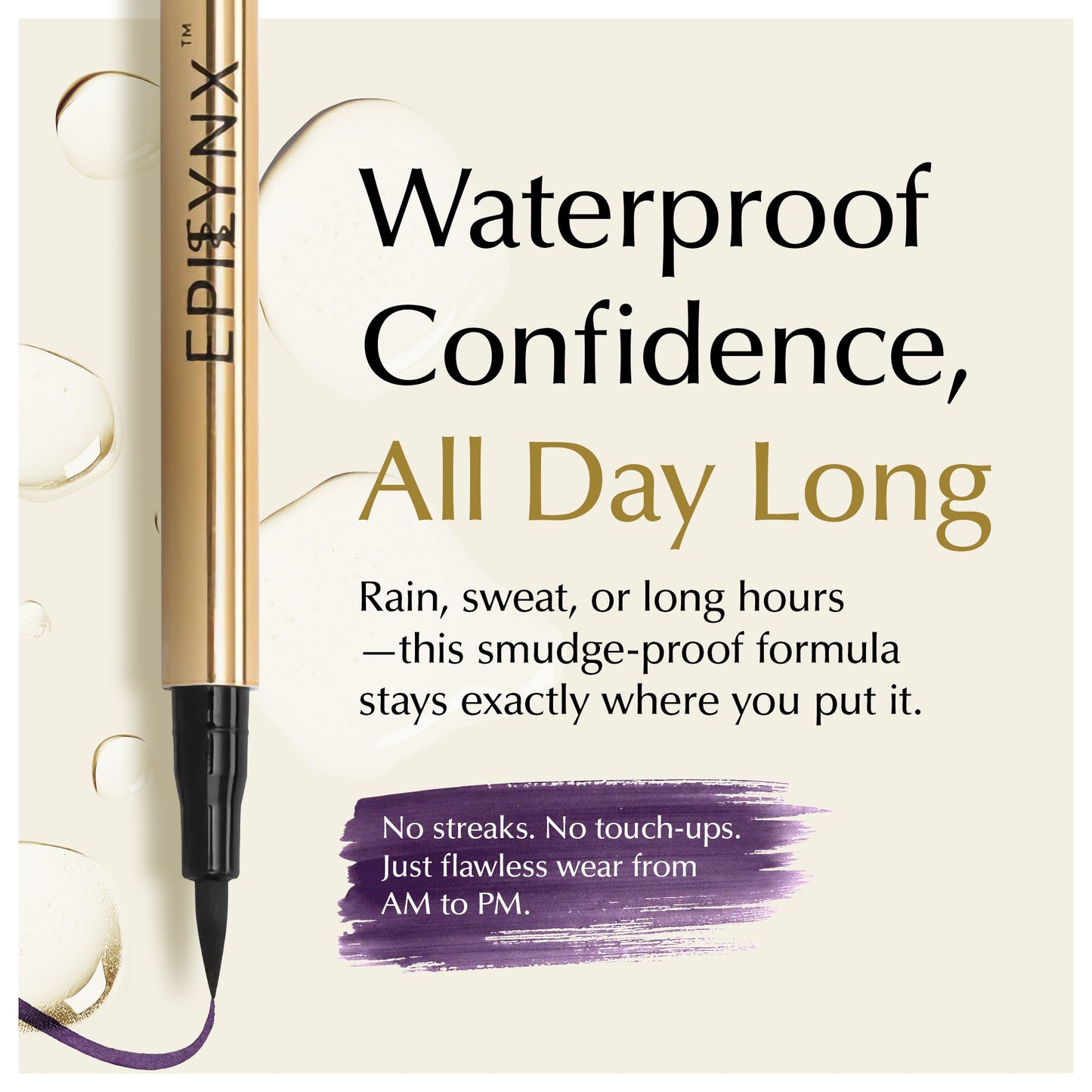 Waterproof Eyeliner for Sensitive, Watery Eyes – Smudge-Proof on Hooded Lids, Gluten-Free & Vegan