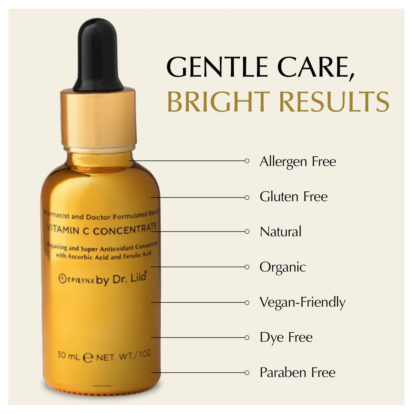 Vitamin C Serum for Sensitive, Mature Skin – Brightens Dark Spots Without Stinging, Fragrance-Free
