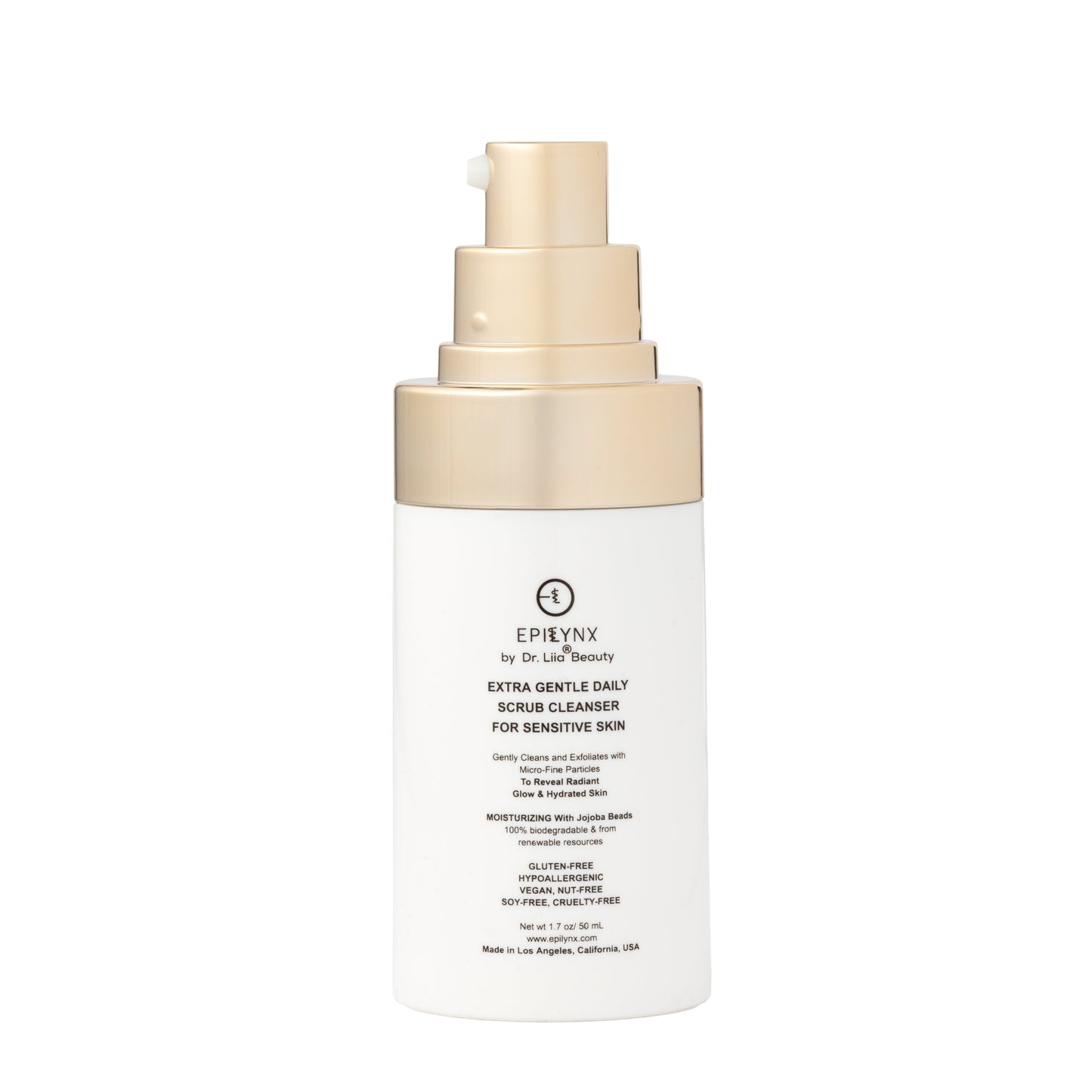 Gentle Exfoliating Face Scrub for Thinning, Sensitive Skin – Hyaluronic Acid & Jojoba Beads