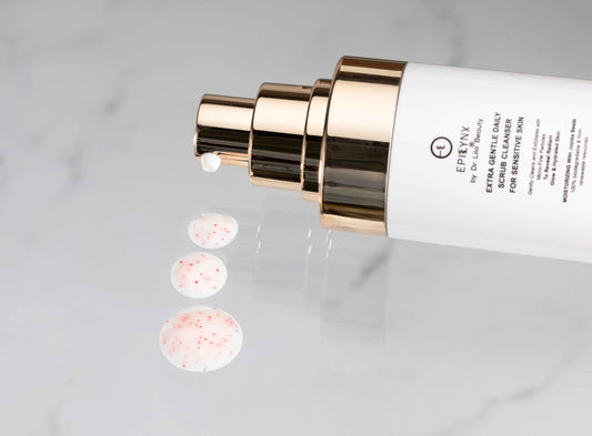 Gentle Exfoliating Face Scrub for Thinning, Sensitive Skin – Hyaluronic Acid & Jojoba Beads