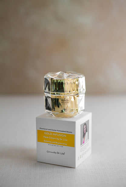 Gold Infusion Face Cream for Dull, Mature Skin – Brightening & Firming, Nut-Free