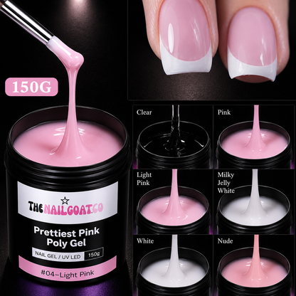 150g Self-Leveling HEMA/TPO-Free Poly Gel for Nail Professionals | TheNailGoatco