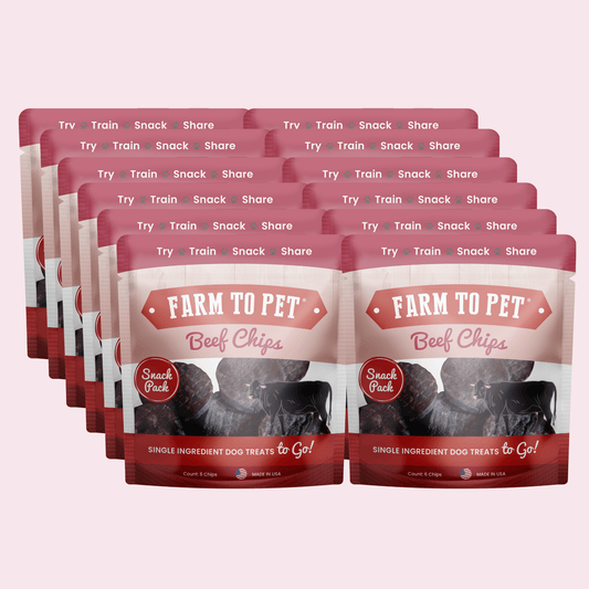 Beef Chips Snack Pack Bundles | Dog Treats for Training & Travel - Shaketea