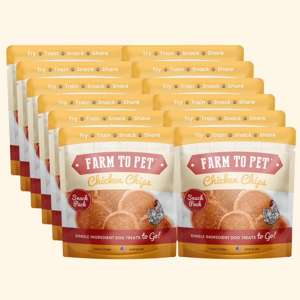 Chicken Chips Snack Pack Bundles | Dog Party Favors & Training Treats - Shaketea